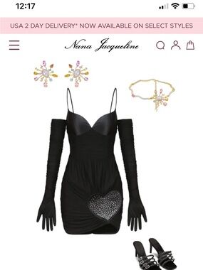 Never Worn Nana Jacqueline Dress with Gloves